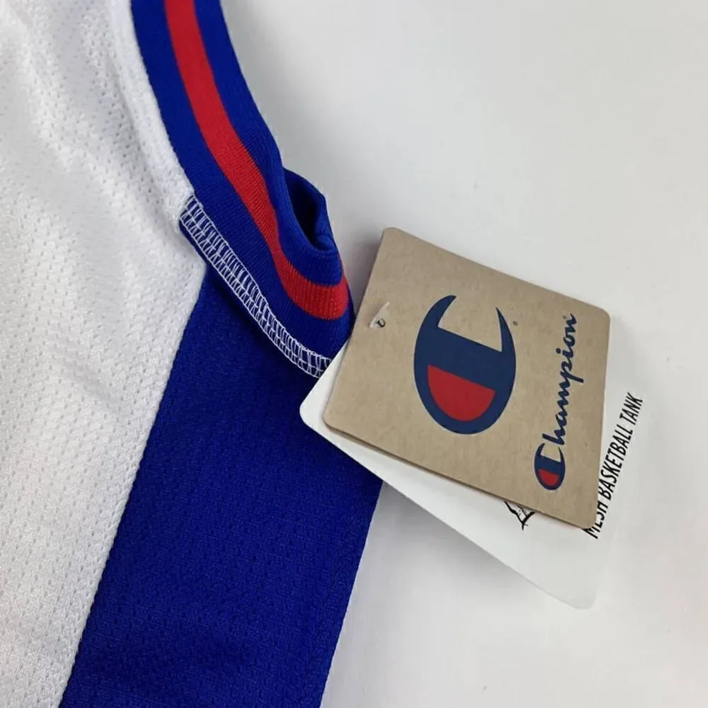 New Champion Men US M White Blue Tank Top Sports Tee Sleeveless T-Shirt - Picture 7 of 8